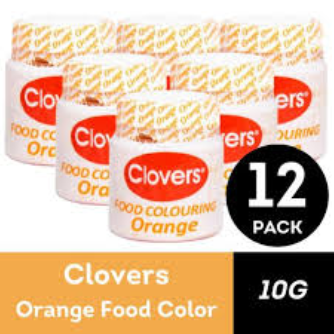 CLOVERS FOOD COLOUR ORANGE 10G